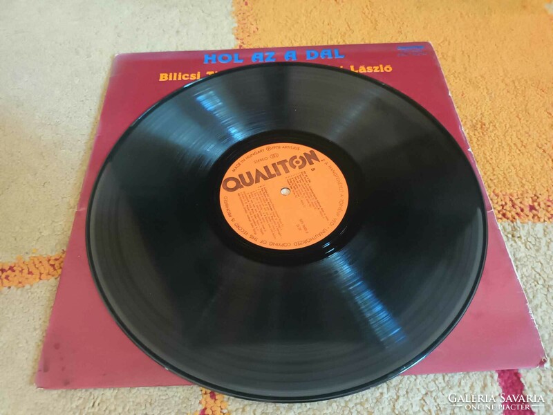 Bilics - Csakányi: where is that song retro vinyl record slpx 16605