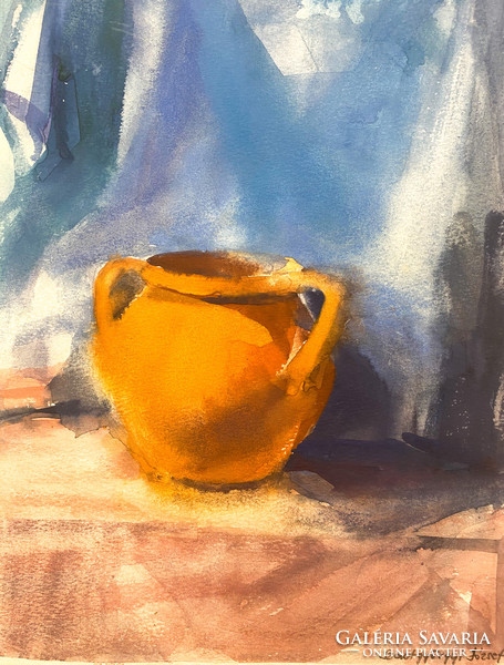 József Szentgyörgyi (1940-2014): still life with a jug