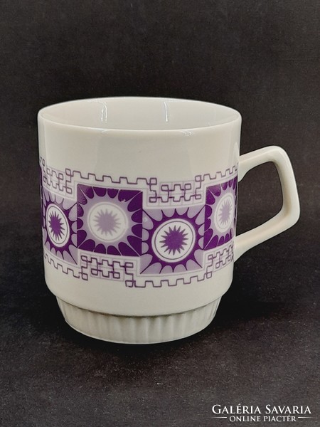 Retro Zsolnay mug in purple