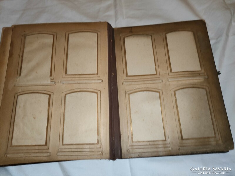 Very old 40 correct photo album with copper decorations