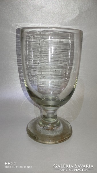 Antique large-sized broken glass goblet with a footed glass from a candy store