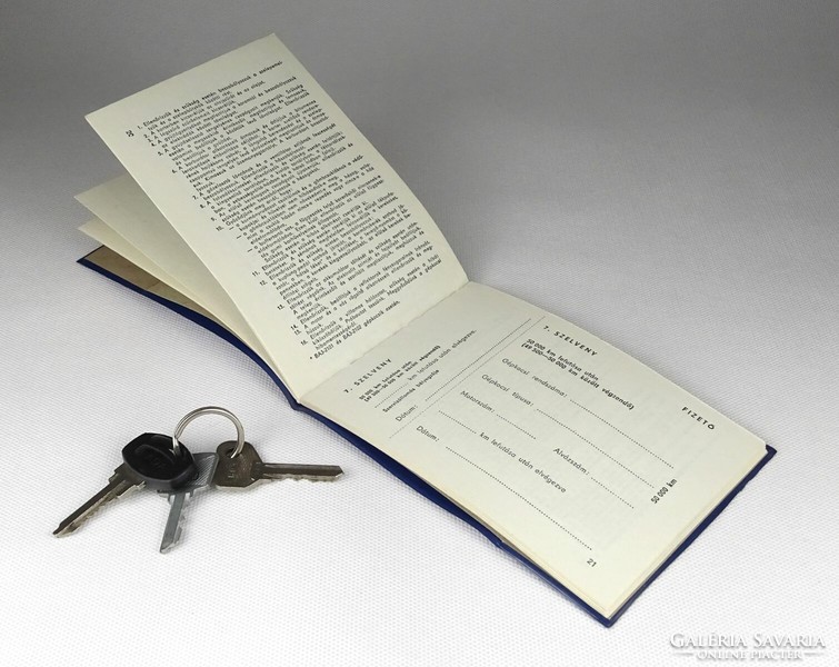 1O280 lada 21011 warranty card and lock key 1977