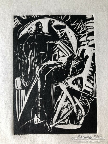 András Csavlek linocut