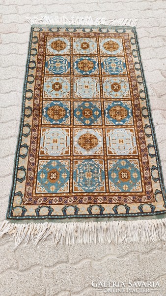 Korábban restaurált, antik Medailonos kézi csomózású afgán szőnyeg 168*89 cm