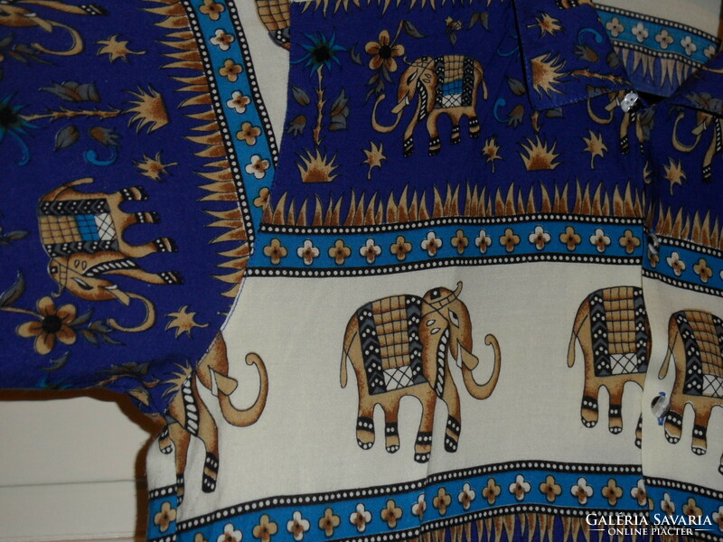 Saint elephant pattern men's shirt, top (XL)