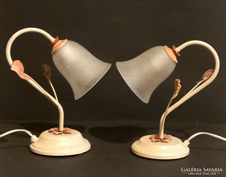 Wrought iron table lamp, negotiable design in pairs