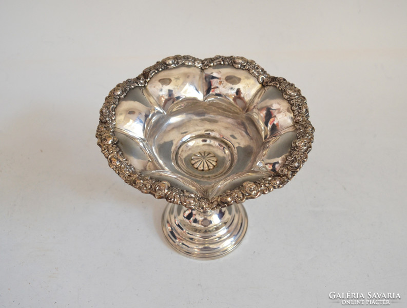 Silver antique Viennese centerpiece - with Viennese rose decor