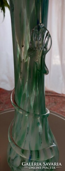 Régi üveg váza 41 cm magas