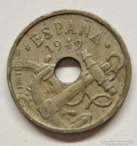 1949. Spanyolország 50 Centimos Lyukas   (388)
