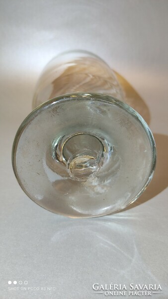 Antique large-sized broken glass goblet with a footed glass from a candy store