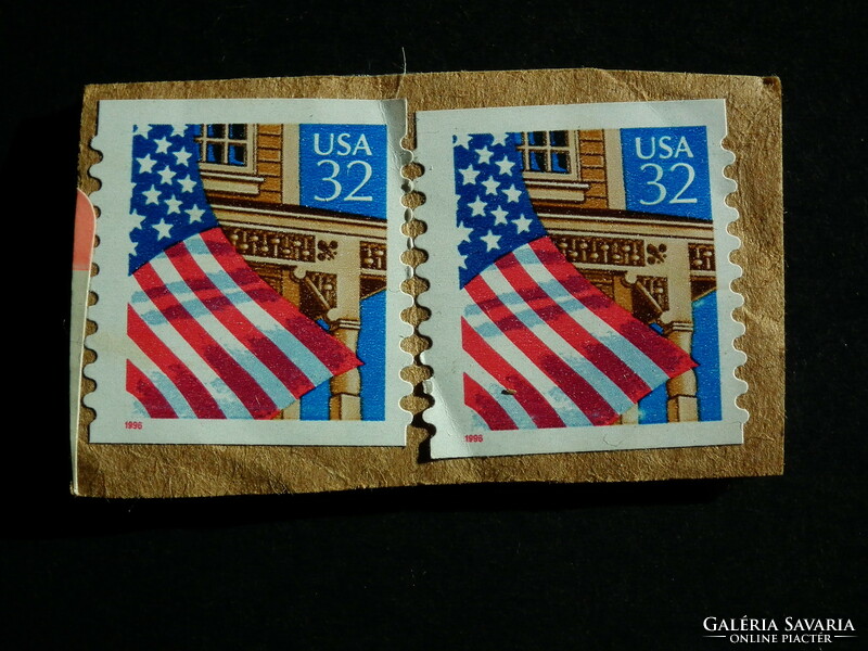 1995. USA "Flag Over Porch"  párban, kivágáson - mint a képen