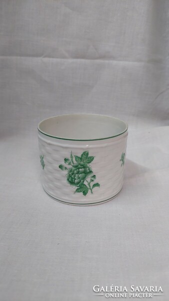 Old Herend porcelain, green Eton pattern storage