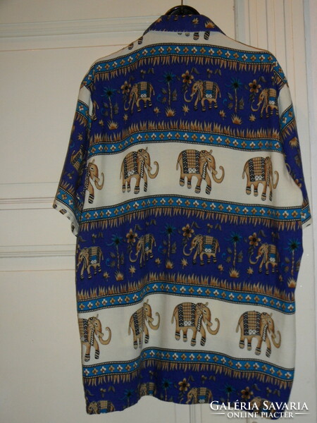 Saint elephant pattern men's shirt, top (XL)