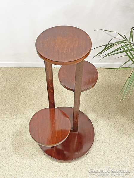 Art deco wooden flower stand