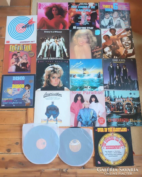 Mixed foreign retro vinyl record pack pop - rock
