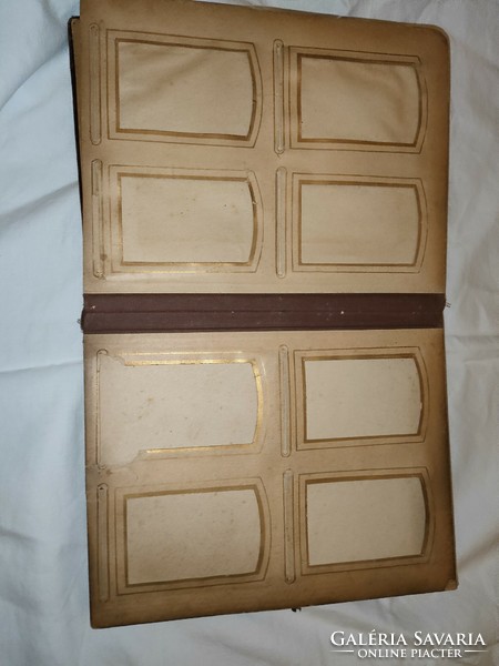 Very old 40 correct photo album with copper decorations