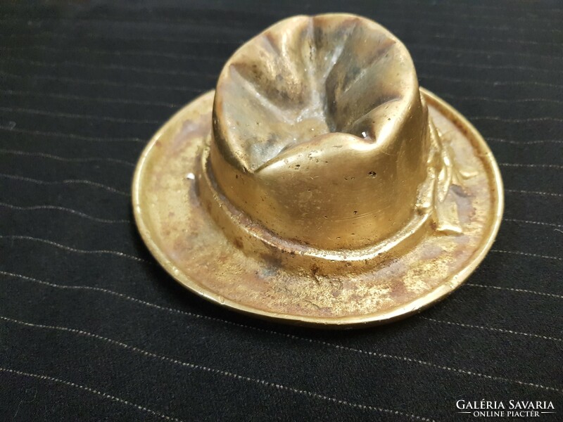 Old copper hat ashtray.