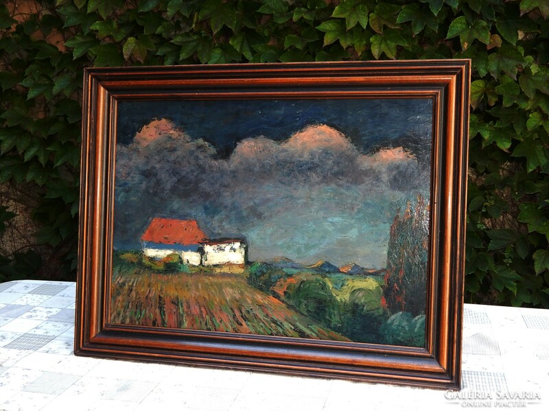An excellent 60 x 80 cm oil painting by Lajos Tokácsli (1915-2000)