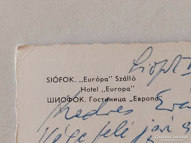 Old postcard Balaton photo postcard Siofok Europe Hostel 1974