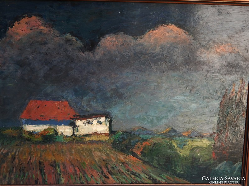 An excellent 60 x 80 cm oil painting by Lajos Tokácsli (1915-2000)