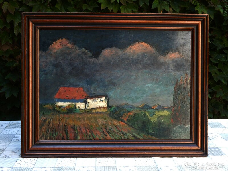 An excellent 60 x 80 cm oil painting by Lajos Tokácsli (1915-2000)