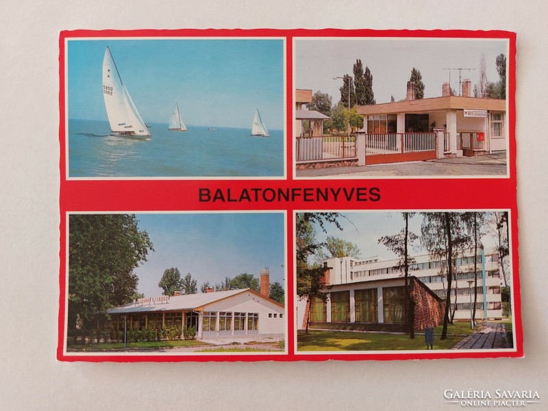 Régi képeslap Balatonfenyves fotó levelezőlap 1986