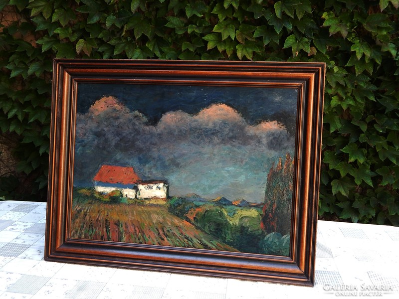 An excellent 60 x 80 cm oil painting by Lajos Tokácsli (1915-2000)