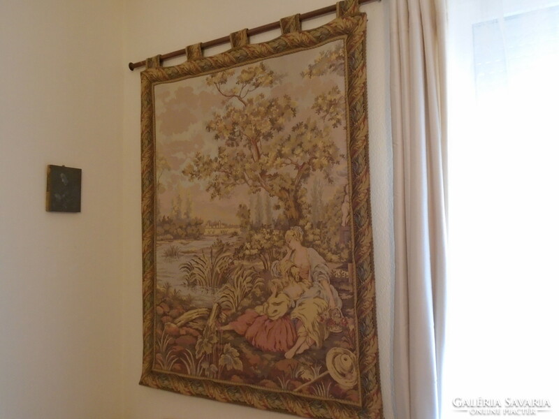 Large tapestry with a tapestry effect