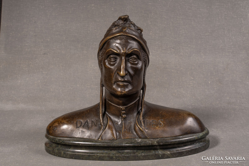 L. Galli&Raffaelo Vignali-nak tulajdonítva : Dante Alighieri, bronz büszt,