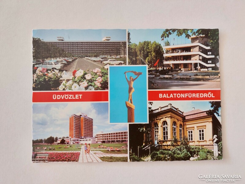 Régi képeslap Balatonfüred fotó levelezőlap 1987