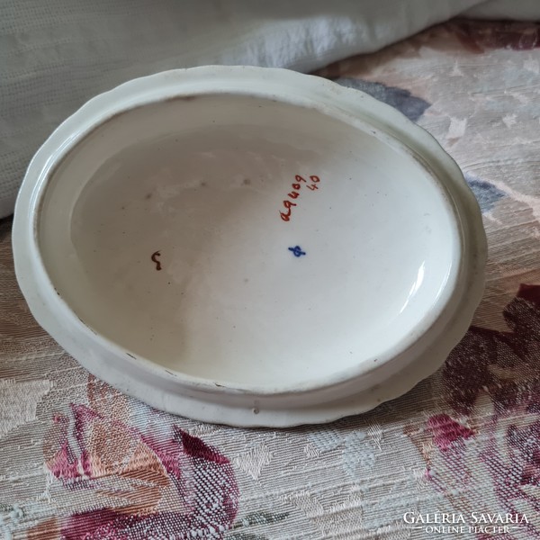 Antique English earthenware sugar bowl- doulton arnold
