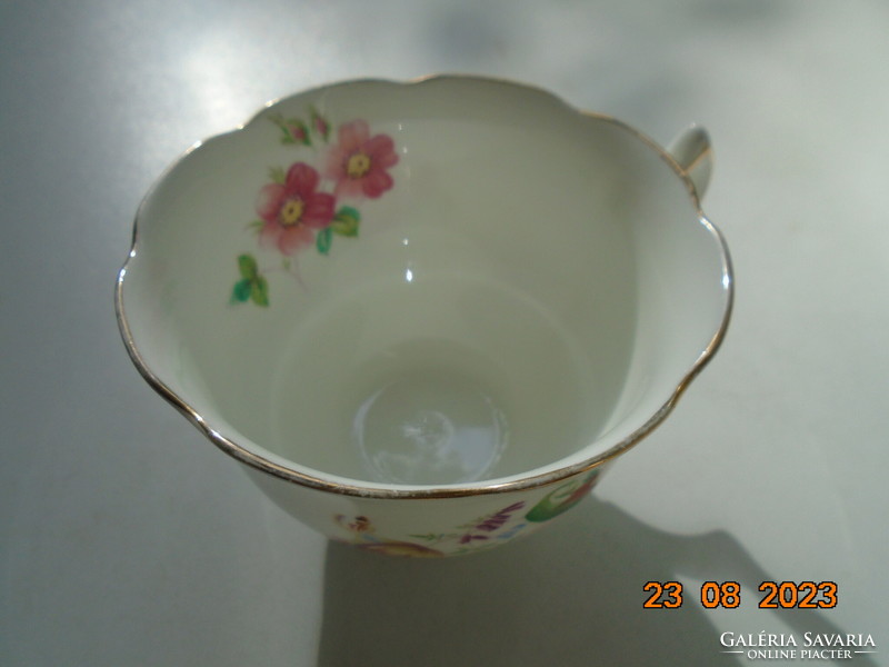 Coalport bone china June time tea cup with flower pattern