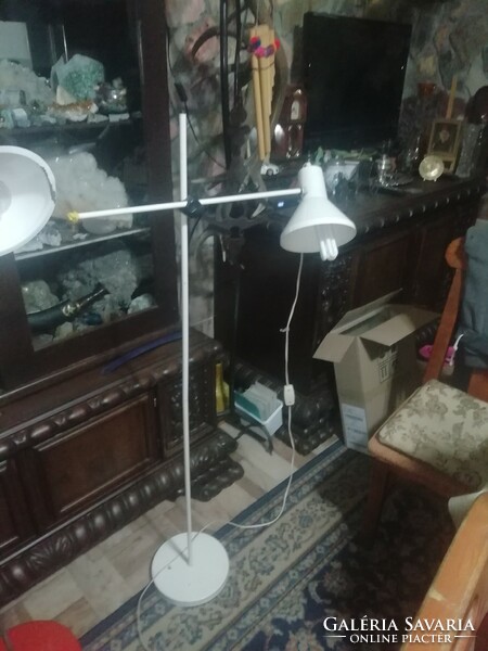 Art deco floor lamp, rare white, in the condition shown in the pictures