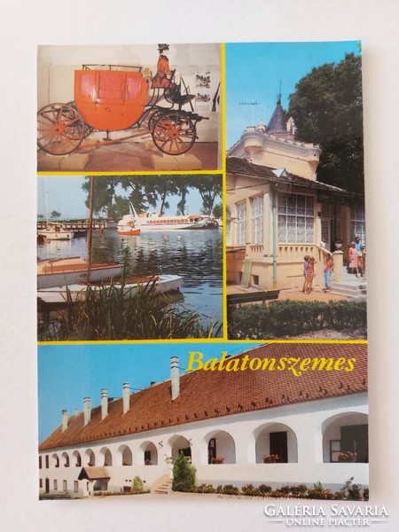 Old postcard Balatonsem photo postcard 1990