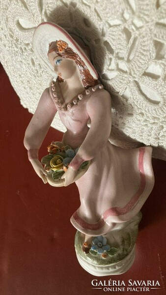 Marked porcelain lady