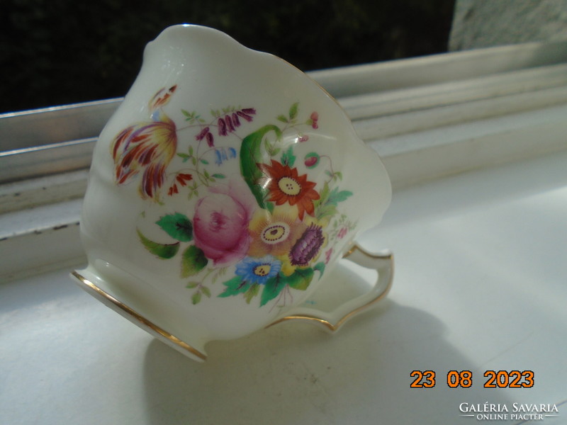 Coalport bone china June time tea cup with flower pattern