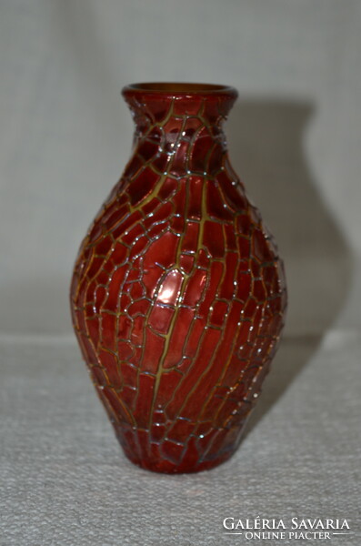 Zsolnay repesztett mázas váza ( sérűlt )   ( DBZ 0074/1 )