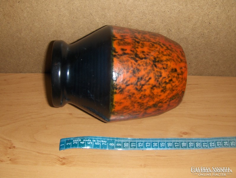 Retro Tófej iparművész kerámia váza 16 cm magas (7/d)