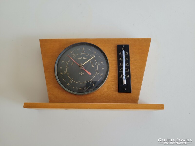 Old retro barometer thermometer mid century decoration