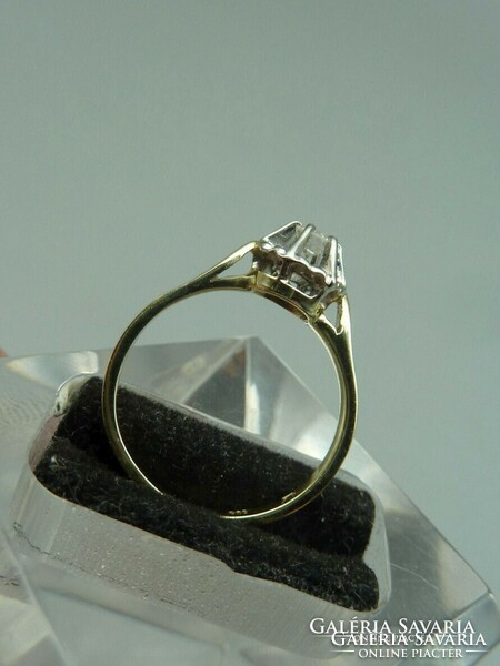 Brillel Soliter 14 kr.arany gyűrű.Tanúsítvánnyal