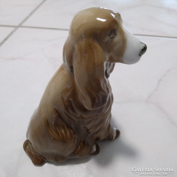 Zsolnay porcelain spaniel