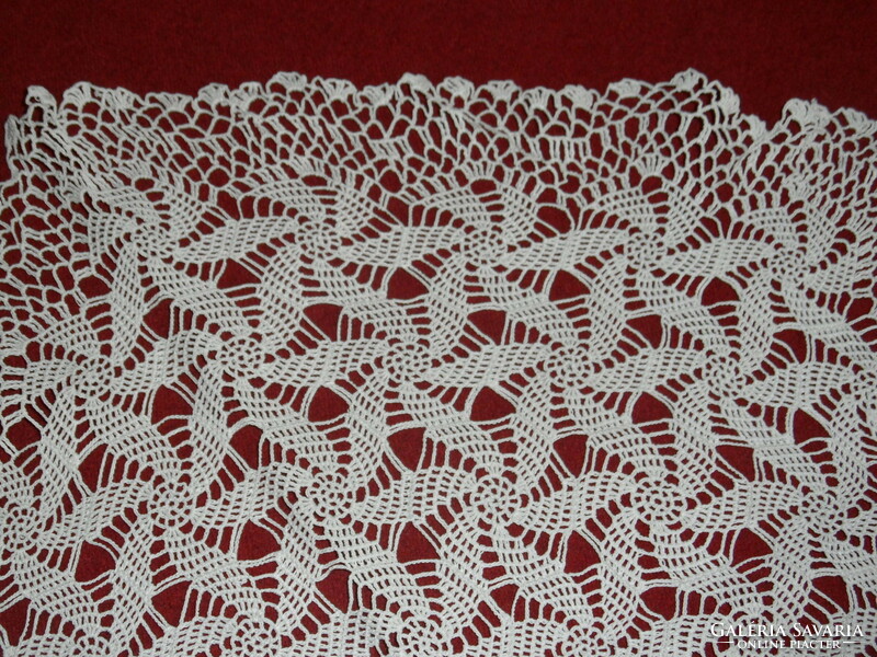 Hand crochet lace tablecloth