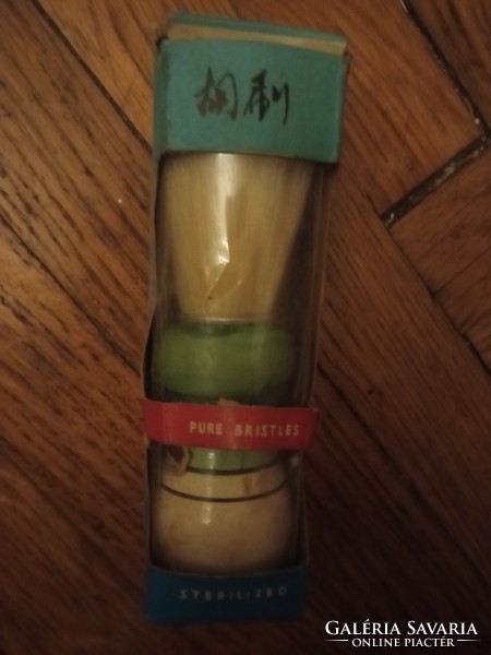 Retró Kínai vaddisznósörte-fa borotválkozó pamacs eredeti csomagolásban