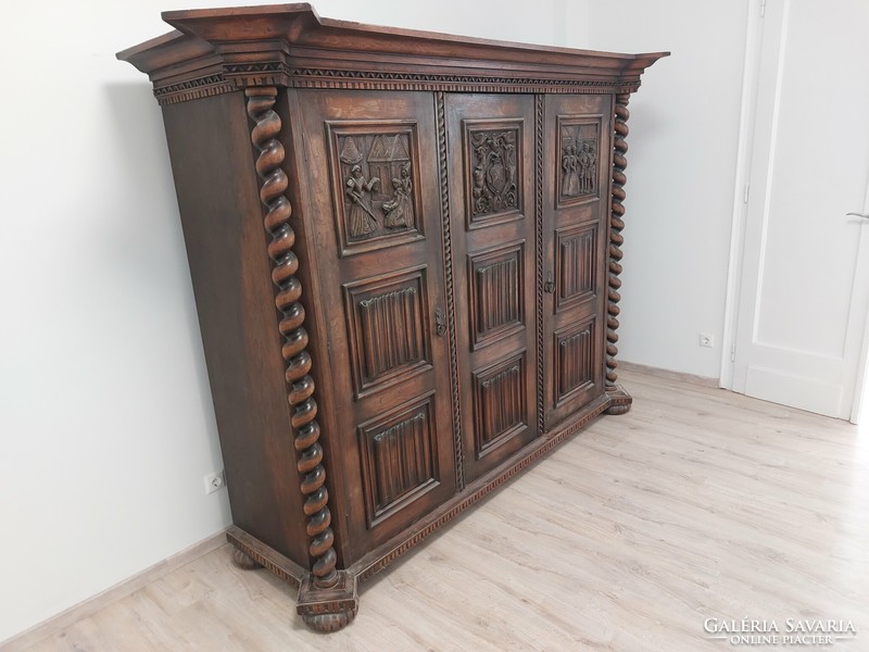 Neo-Renaissance antique hand-carved cabinet, furniture