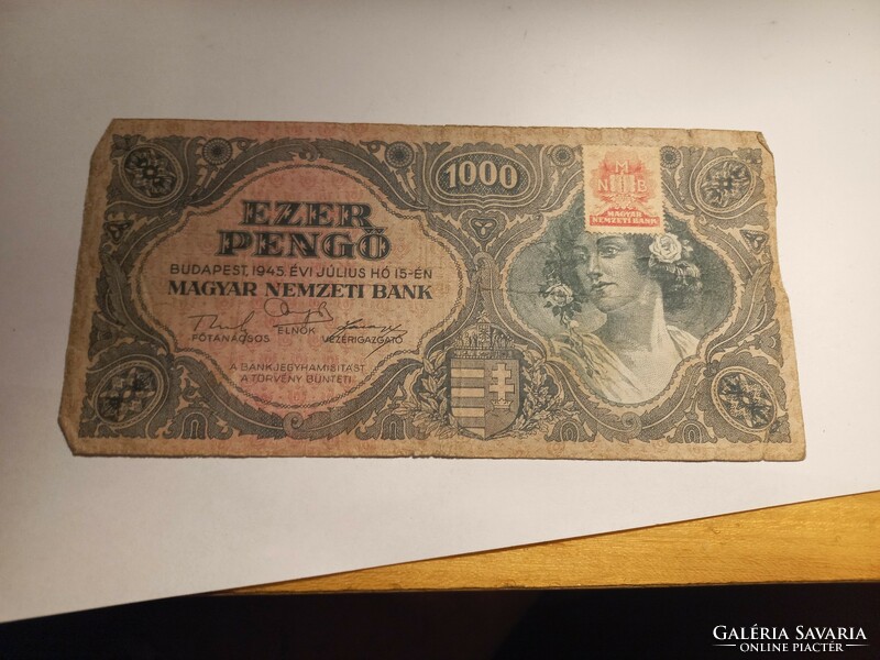 1945-ös 1000 Pengő VF-
