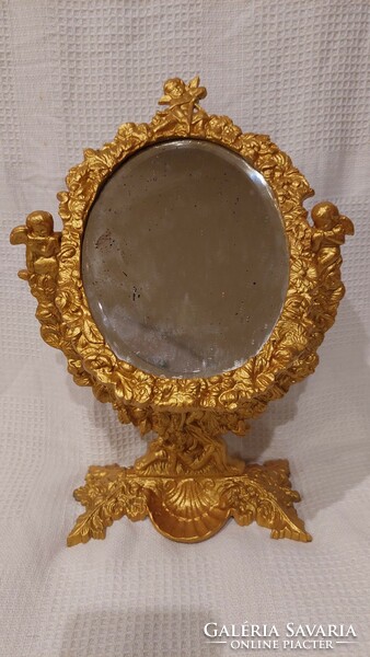 Angelic, copper, tilting table mirror