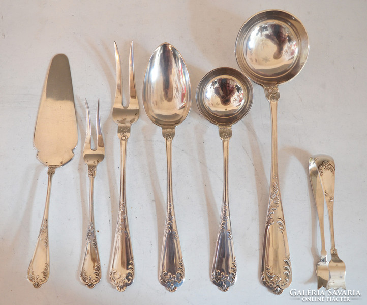 Silver cutlery set for 6 persons - baroque style (fm51)
