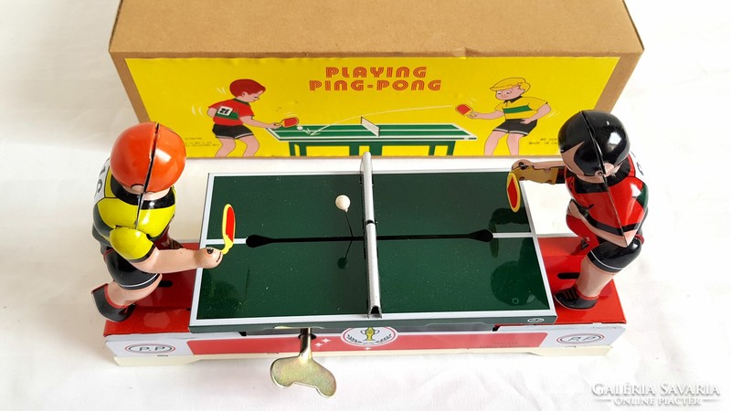 Retro ping pong balls in a record game box