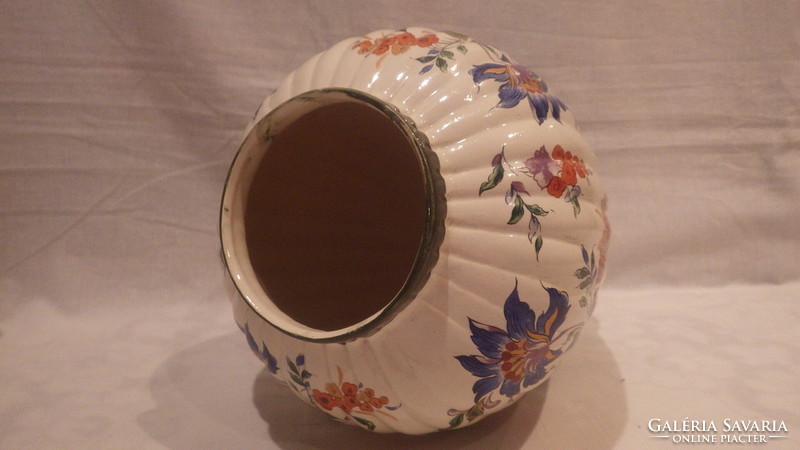 Marked gouda floral vase