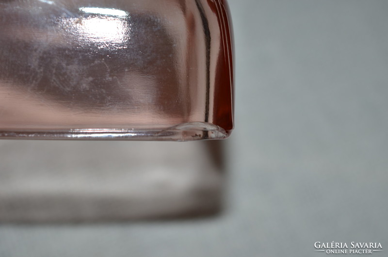 Rózsaszín üveg vaj tartó  ( DBZ 0086 )